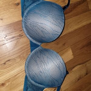 Blue lace bra